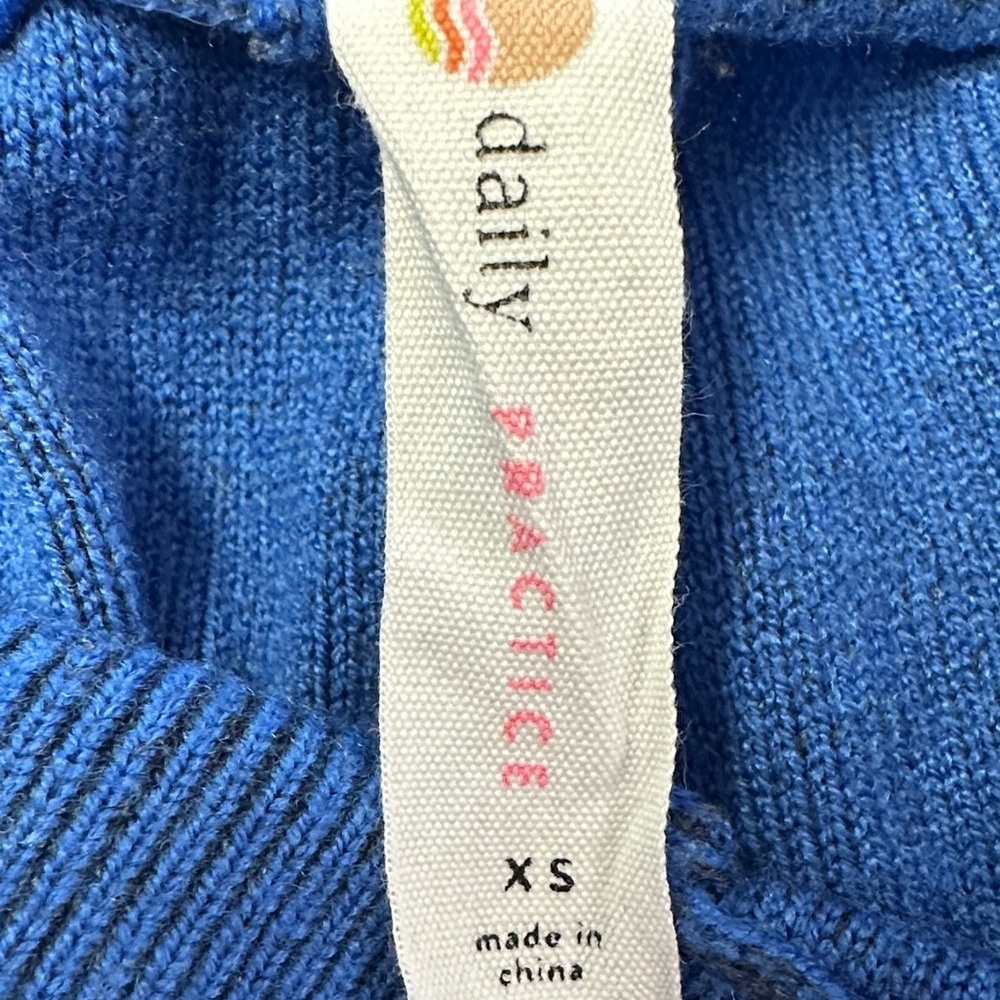 Daily Practice Anthropologie Two Tone Knit Set Zip Top S Leggings XS Athleisure - Picture 15 of 15